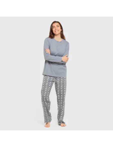 Pijama algodão Ocean azul indigo Pijama algodão Ocean azul indigo