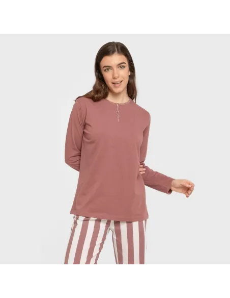 Pijama algodão Raya Elvis malva rosa Pijama algodão Raya Elvis malva rosa