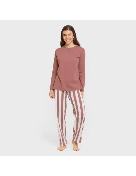 Pijama algodão Raya Elvis malva rosa Pijama algodão Raya Elvis malva rosa