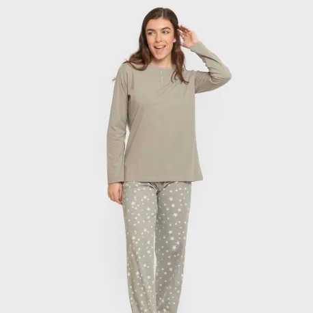 Pijama algodão Estrellita verde seco