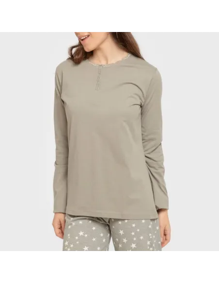 Pijama algodão Estrellita verde seco