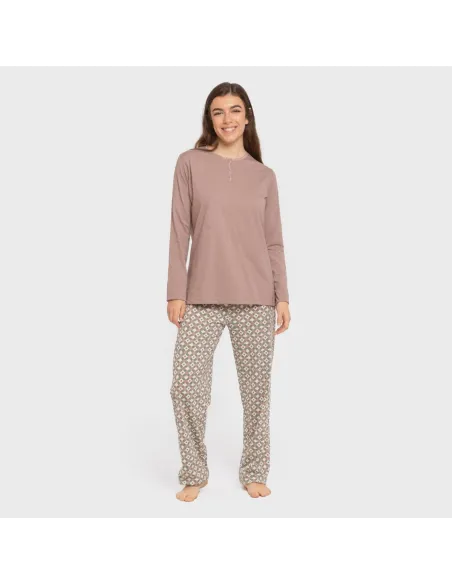 Pijama algodão Narciso beringela seco Pijama algodão Narciso beringela seco