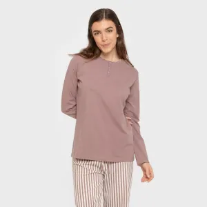 Pijama algodão Raya Kodac beringela seco