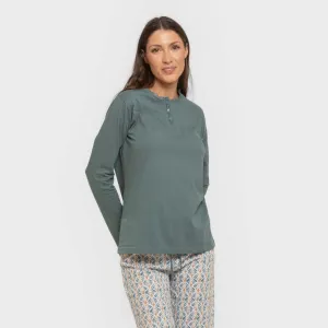 Pijama algodão Eloina água marinha