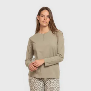 Pijama algodão Eugenia verde seco