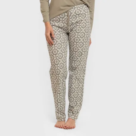 Pijama algodão Eugenia verde seco