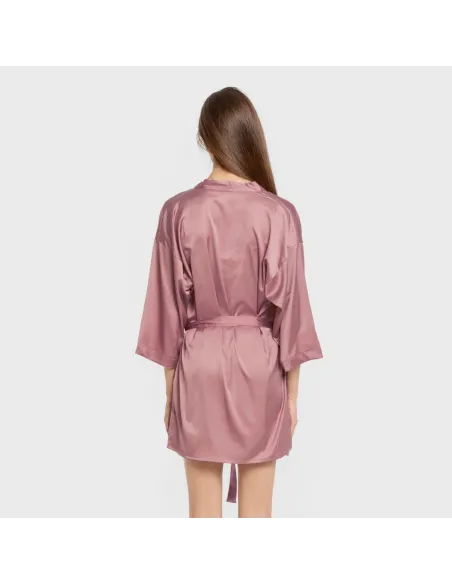 Roupão curto mulher Saten Friday liso Roupão curto mulher Saten Friday liso