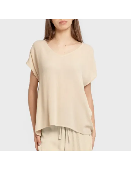 Camisola manga fluída viscosa bambula lisa