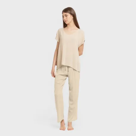 Camisola manga fluída viscosa bambula lisa