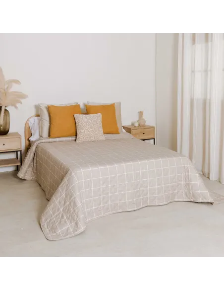 Colcha bouti Cuadro Uceda arena Colcha bouti Cuadro Uceda arena