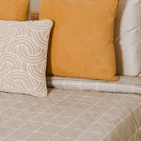 Colcha bouti Cuadro Uceda arena