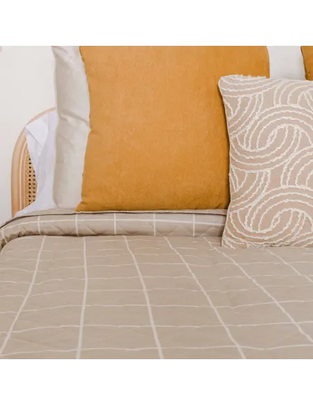 Colcha bouti Cuadro Uceda arena Colcha bouti Cuadro Uceda arena