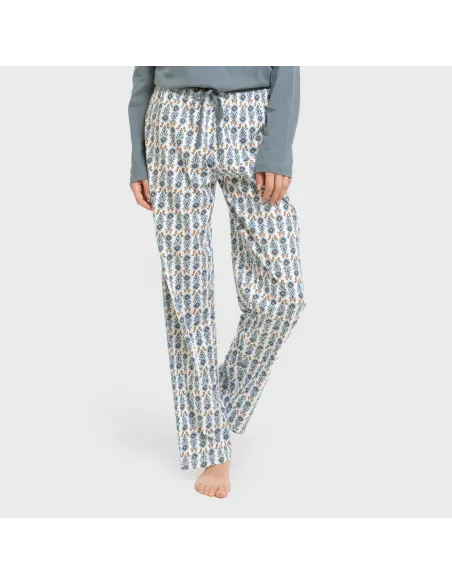 Pijama algodão Hibisco água marinha Pijama algodão Hibisco água marinha