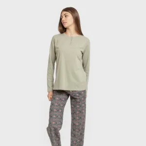 Pijama algodão Gabi verde claro 2