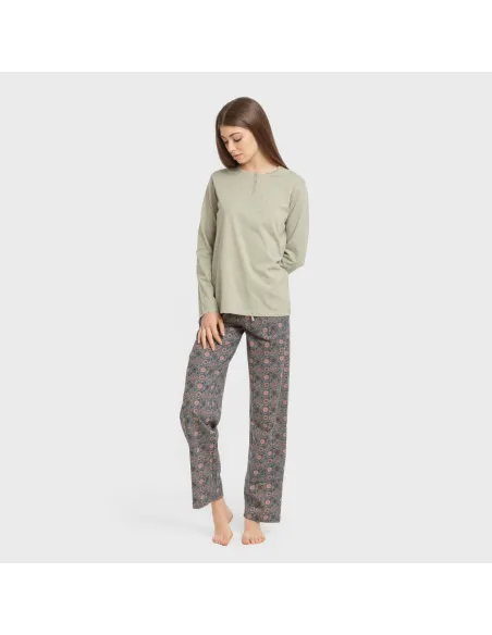 Pijama algodão Gabi verde claro Pijama algodão Gabi verde claro