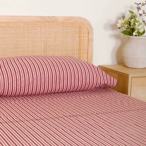 Jogo de lençóis algodão Raya Brooke rosa