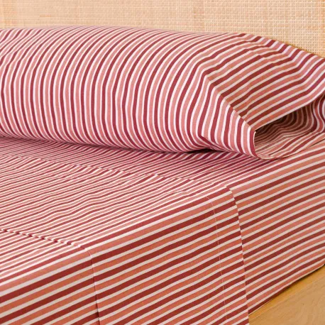 Jogo de lençóis algodão Raya Brooke rosa