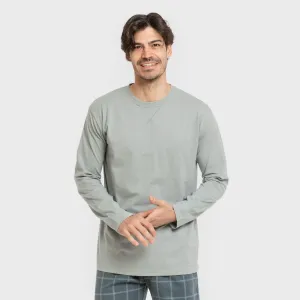 Pijama homem flanela Cuadro Andino verde azul claro