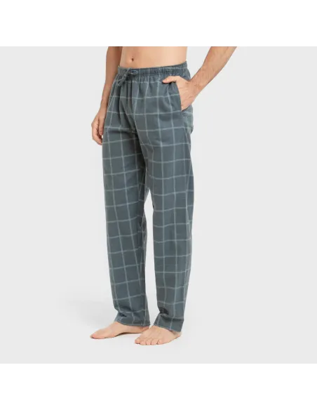 Pijama homem flanela Cuadro Andino verde azul claro Pijama homem flanela Cuadro Andino verde azul claro