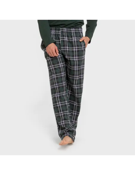 Pijama algodão homem Cuadro Guelo verde Pijama algodão homem Cuadro Guelo verde