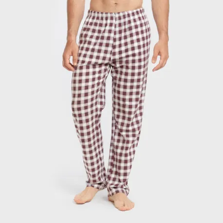 Pijama algodão homem Cuadro Gustavo bordô