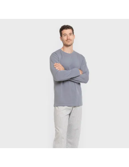 Pijama algodão homem Raya Ben azul Pijama algodão homem Raya Ben azul