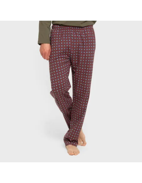 Pijama algodão homem Gladiolo verde caça