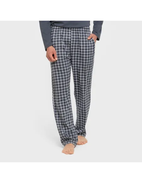 Pijama algodão homem Cuadro Roberto azul Pijama algodão homem Cuadro Roberto azul