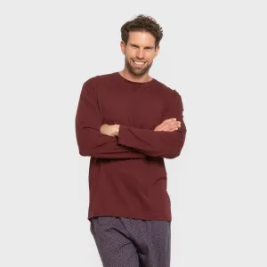 Pijama algodão homem Harry bordô