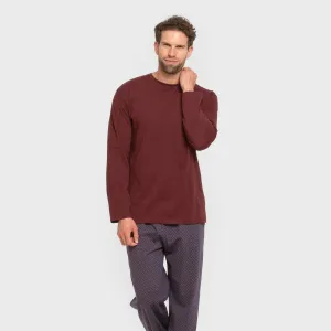 Pijama algodão homem Harry bordô 2