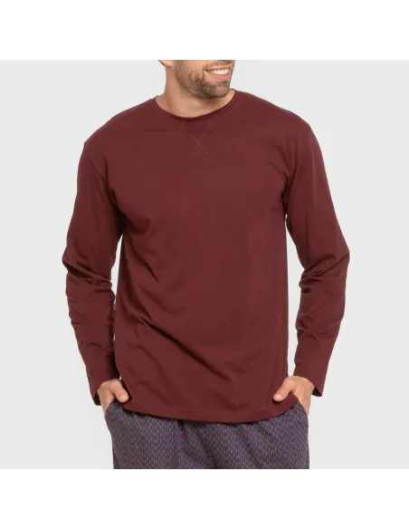 Pijama algodão homem Harry bordô Pijama algodão homem Harry bordô