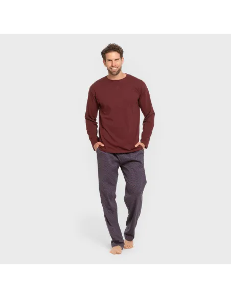 Pijama algodão homem Harry bordô Pijama algodão homem Harry bordô