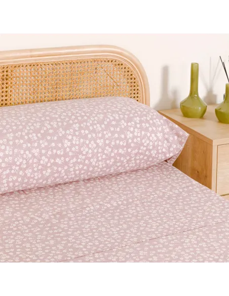 Jogo de lençóis algodão percal Oniris malva Jogo de lençóis algodão percal Oniris malva