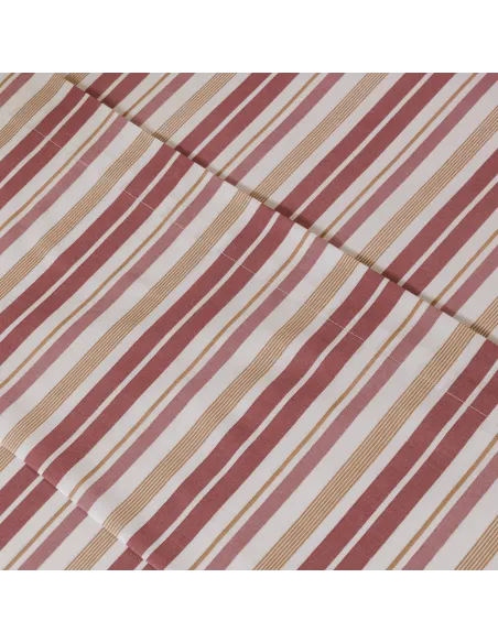 Jogo de lençóis algodão percal Raya Calendula marsala Jogo de lençóis algodão percal Raya Calendula marsala