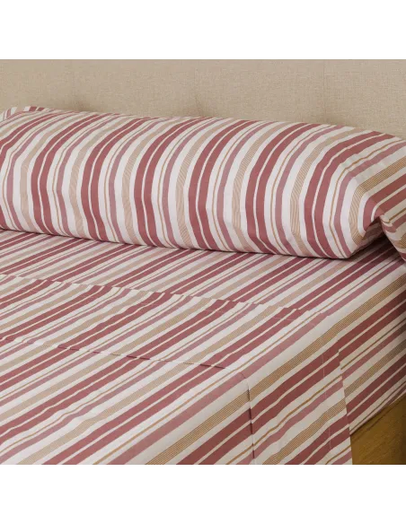 Jogo de lençóis algodão percal Raya Calendula marsala Jogo de lençóis algodão percal Raya Calendula marsala