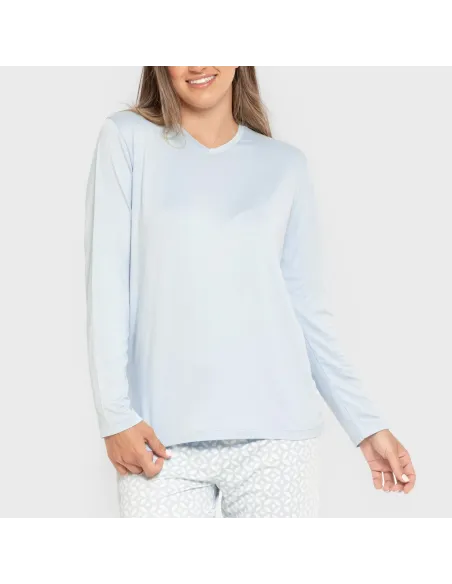 Pijama mulher soft Clau celeste Pijama mulher soft Clau celeste