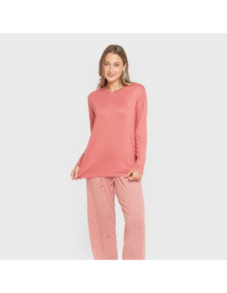 Pijama mulher soft Leonor marsala