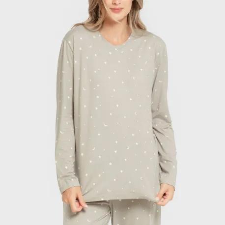 Pijama mulher soft Ambarina verde caça