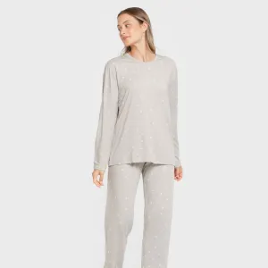 Pijama mulher soft Ambarina cinza 2
