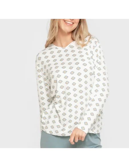 Pijama mulher soft Joy água marinha