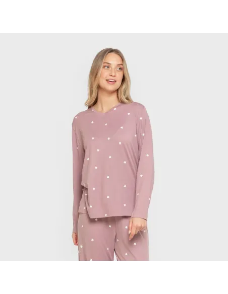 Pijama mulher soft Choer beringela seco Pijama mulher soft Choer beringela seco