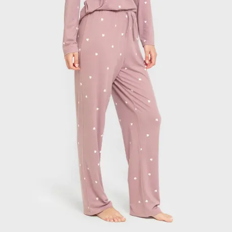 Pijama mulher soft Choer beringela seco