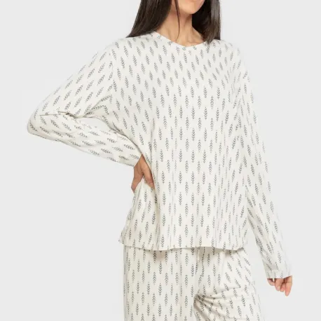 Pijama mulher soft Espiga água marinha