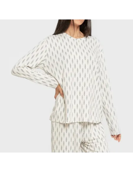 Pijama mulher soft Espiga água marinha Pijama mulher soft Espiga água marinha