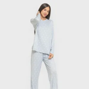 Pijama mulher soft Baby celeste 2