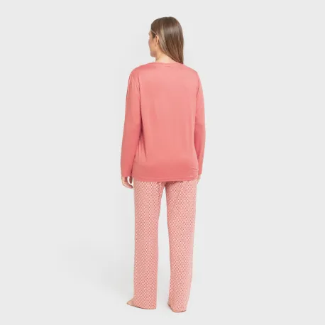 Pijama mulher soft Leonor marsala