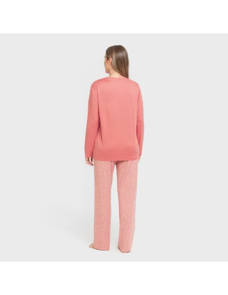 Pijama mulher soft Leonor marsala