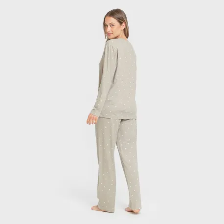 Pijama mulher soft Ambarina verde caça