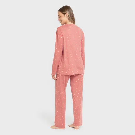 Pijama mulher soft Ambarina marsala