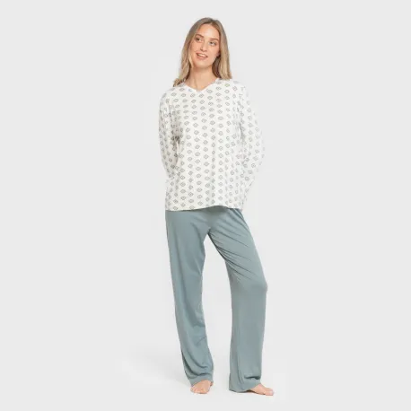 Pijama mulher soft Joy água marinha